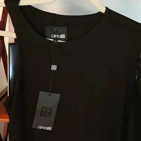 ANALILI Women's One Shoulder Silk Sleeve Sheath Dress - Picture 4 of 5